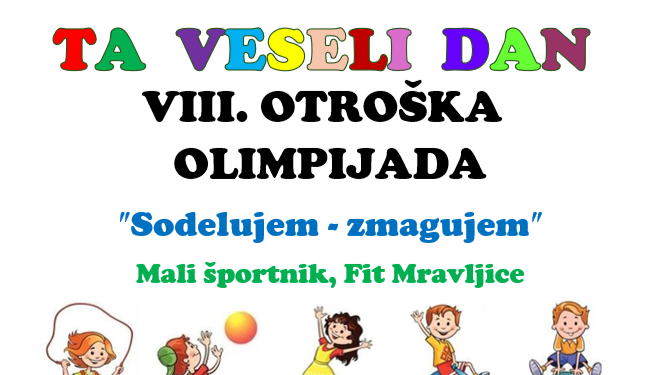 Vabilo na VIII. Otroško olimpijado v Sončnem parku